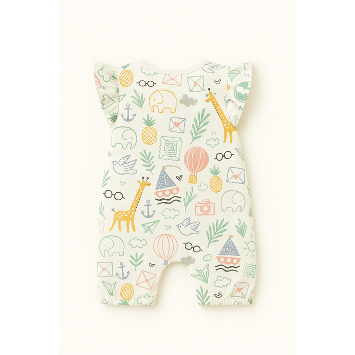 Furr Balls Globe Trotter Organic Cotton Bodysuits - Pack of 2