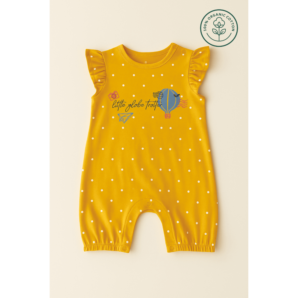 Furr Balls Globe Trotter Organic Cotton Bodysuits - Pack of 2