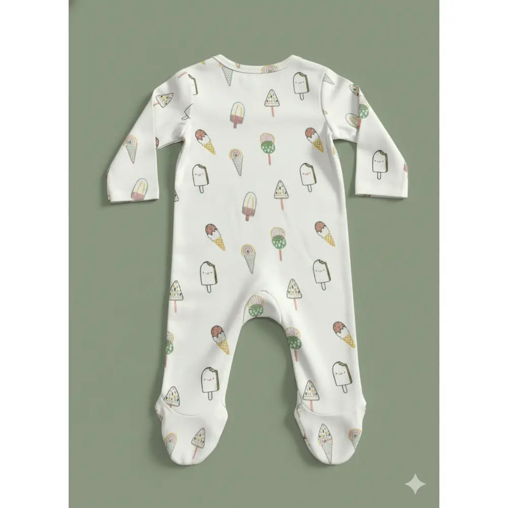 Furr Balls Popsicles Print Organic Cotton Sleepsuit