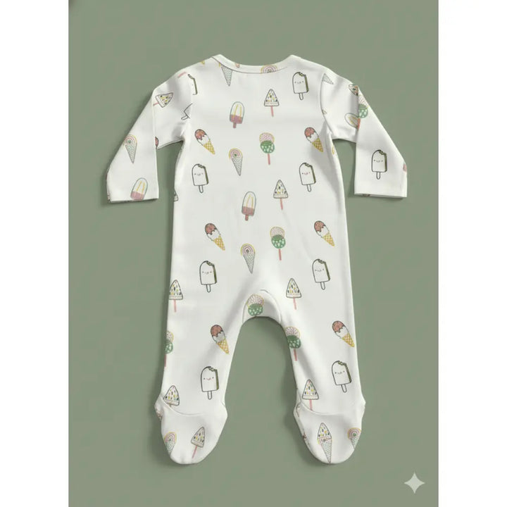 Furr Balls Popsicles Print Organic Cotton Sleepsuit