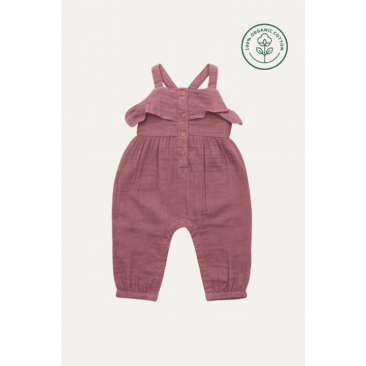Furr Balls Sleeveless Jumpsuit -  Mauve mist