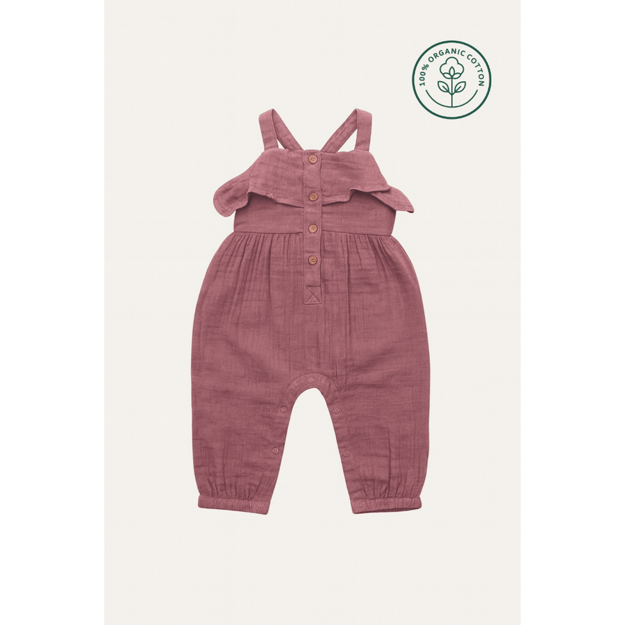 Furr Balls Sleeveless Jumpsuit -  Mauve mist