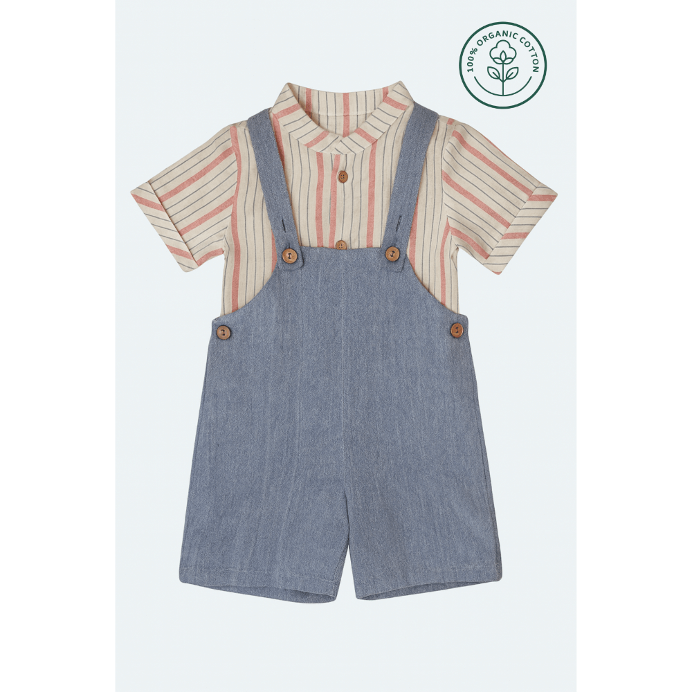 Furr Balls Shirt &amp; Short Dungaree Set