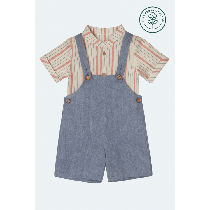 Furr Balls Shirt &amp; Short Dungaree Set