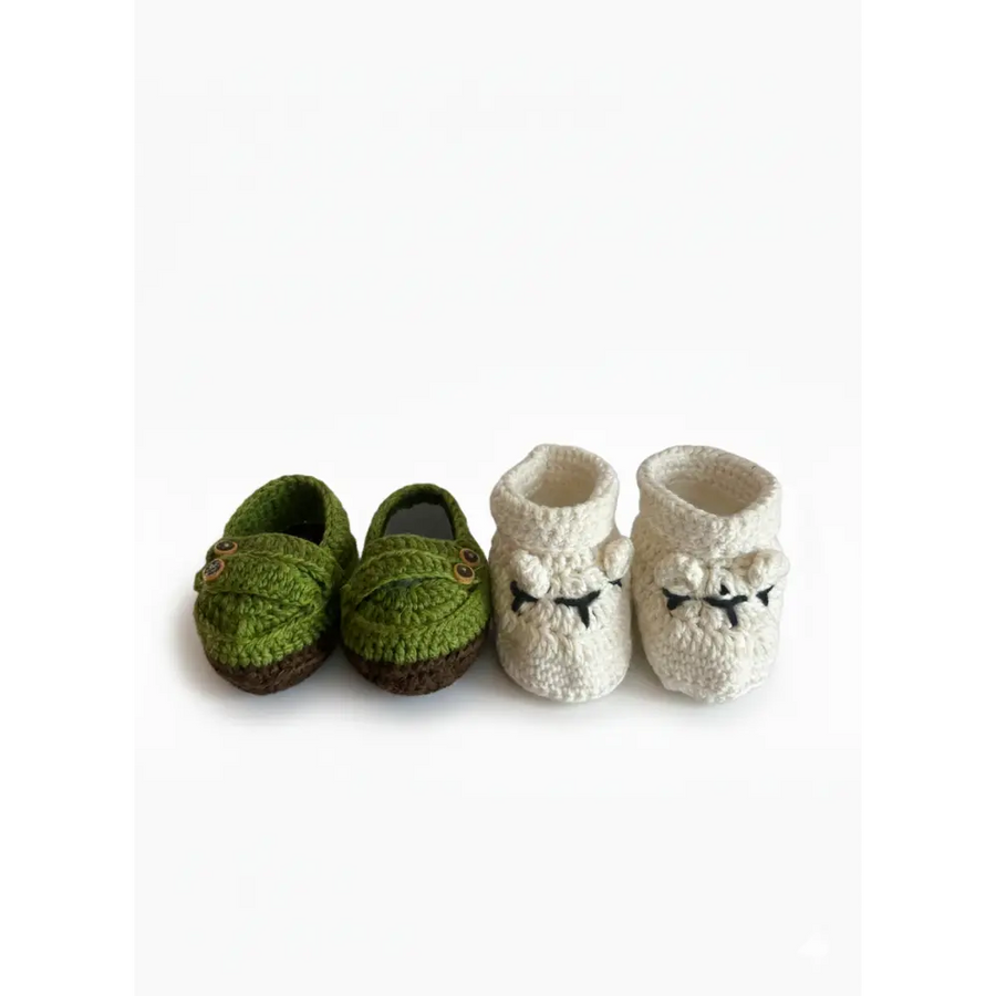 Furr Balls Crochet Booties - Pack Of 2