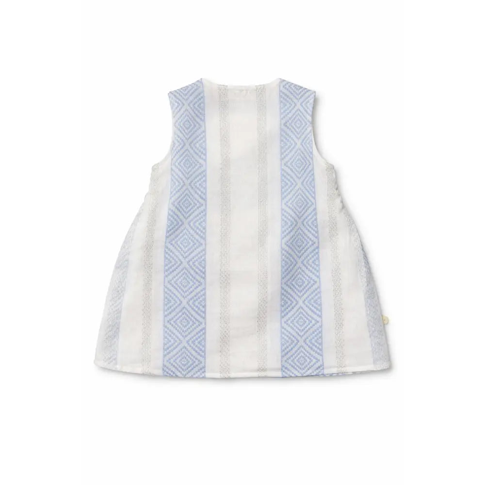 Furr Balls Elegant Organic Baby Wrap Dress - Off White
