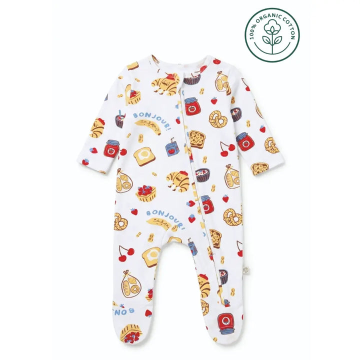 Furr Balls Little Snackers Club 2 Way Zipper Romper