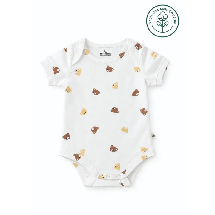 Furr Balls Bear Hugs Baby Organic Short Romper