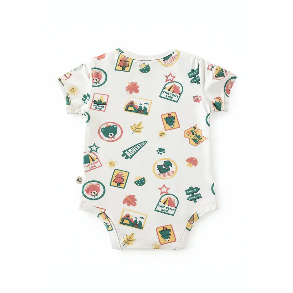 Furr Balls Little Camper Organic Short Romper