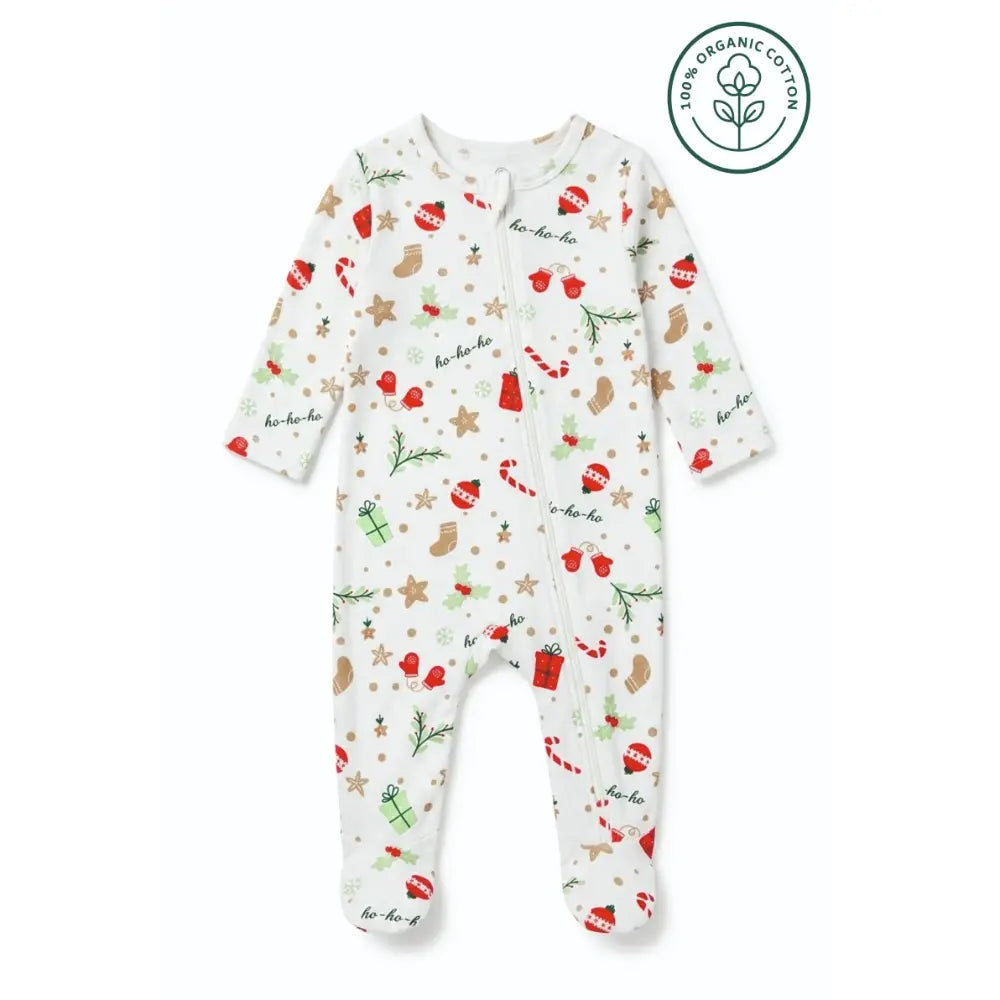 Furr Balls Holly Jolly Snuggle Romper