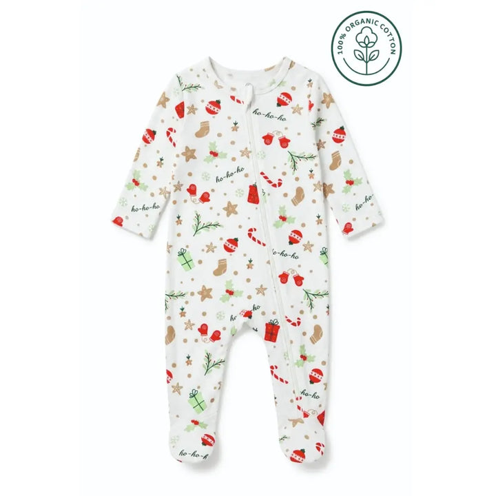 Furr Balls Holly Jolly Snuggle Romper