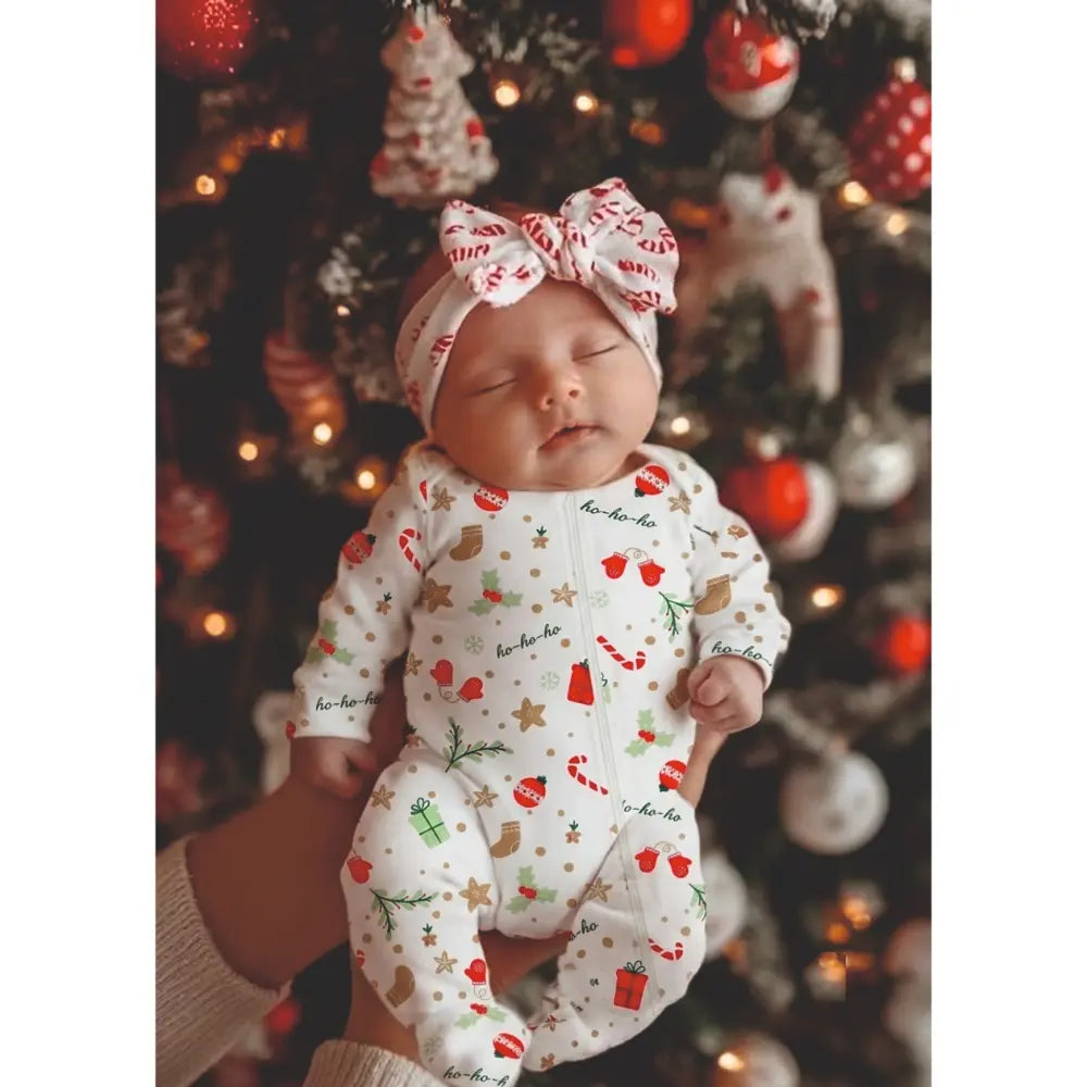 Furr Balls Holly Jolly Snuggle Romper