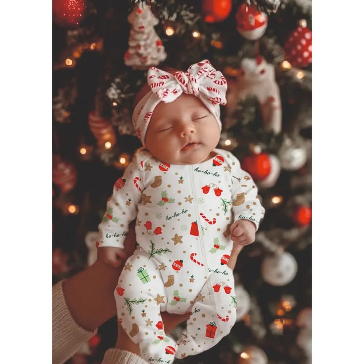 Furr Balls Holly Jolly Snuggle Romper