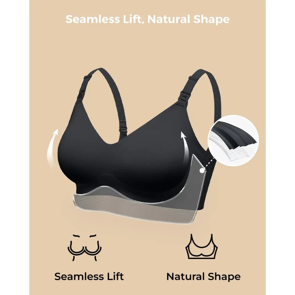 Momcozy Maternity Accessory YN21 Nursing Bra - Black