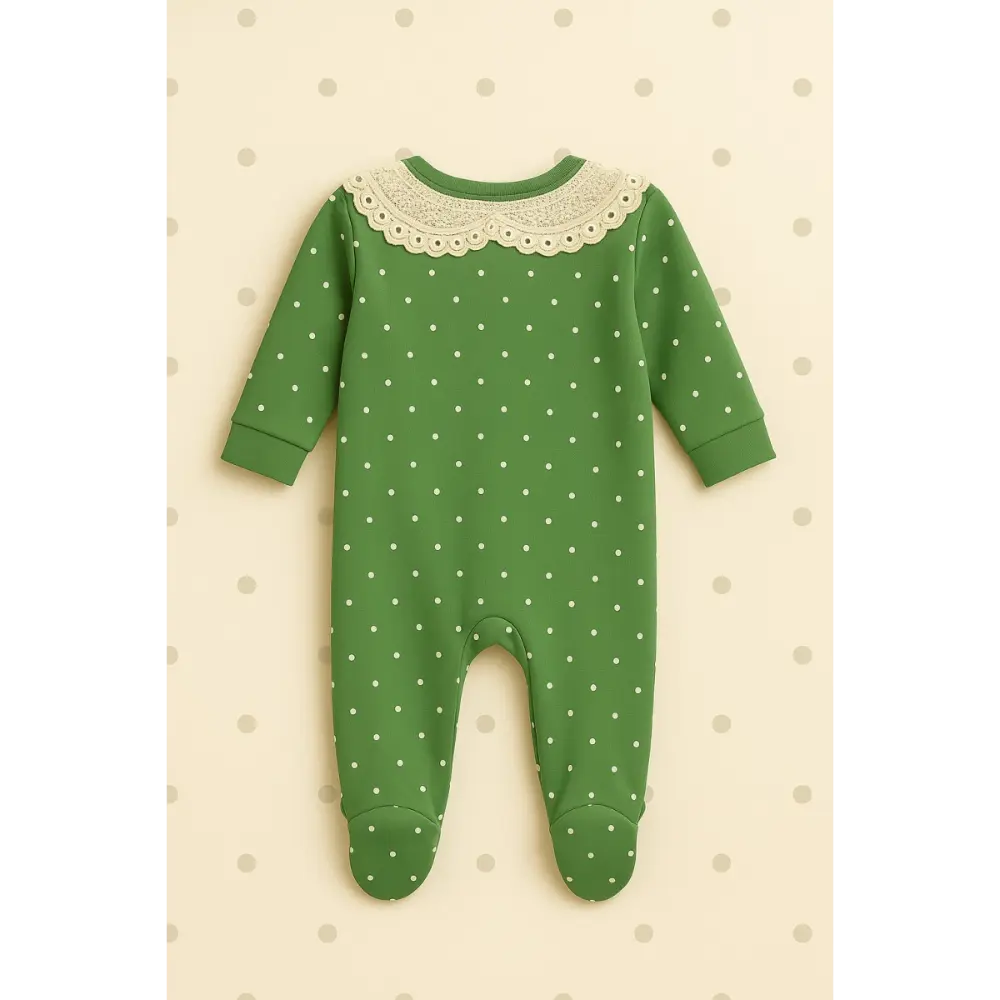 Furr Balls Crochet Peter Pan Collared Full Sleeves Bodysuit