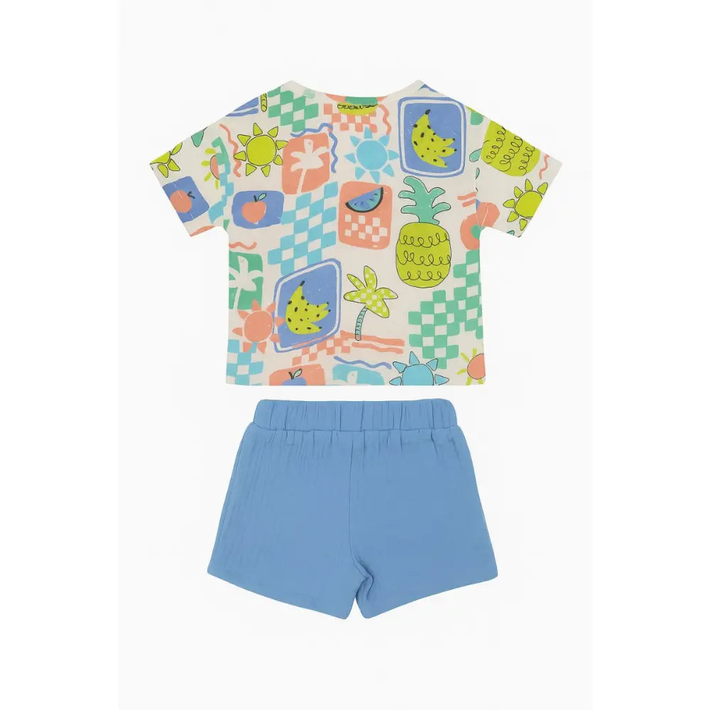 Furr Balls Printed T-shirt &amp; Short Set