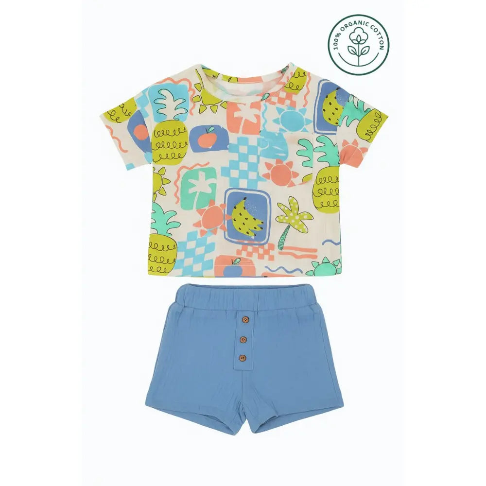 Furr Balls Printed T-shirt &amp; Short Set