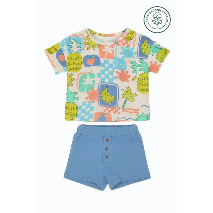 Furr Balls Printed T-shirt &amp; Short Set