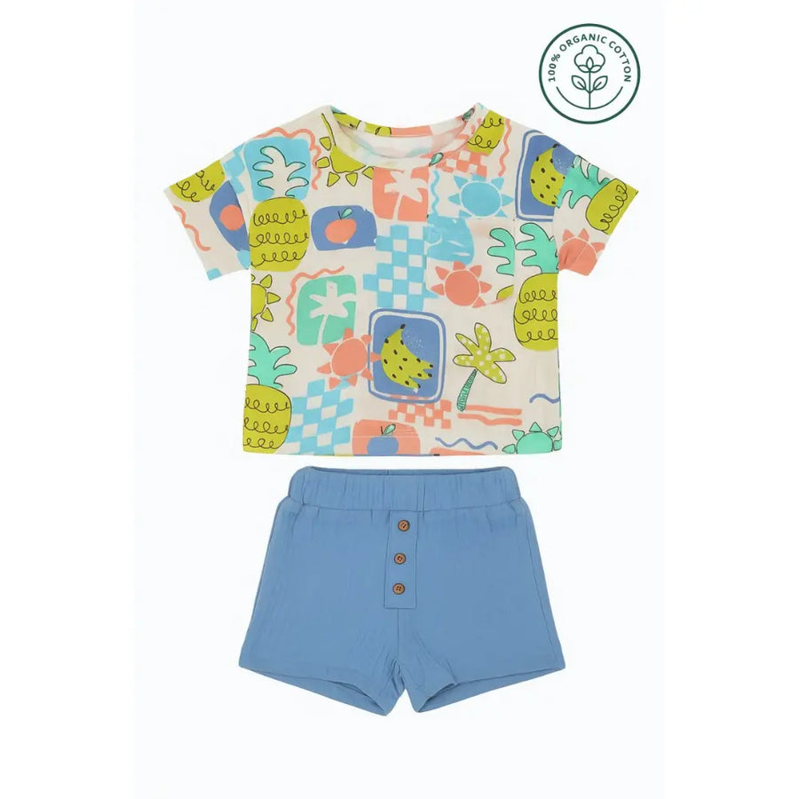 Furr Balls Printed T-shirt & Short Set
