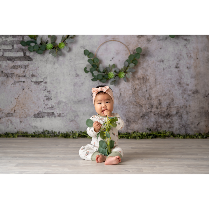 Tiny Twig Long Sleeve Zipsuit - Printed