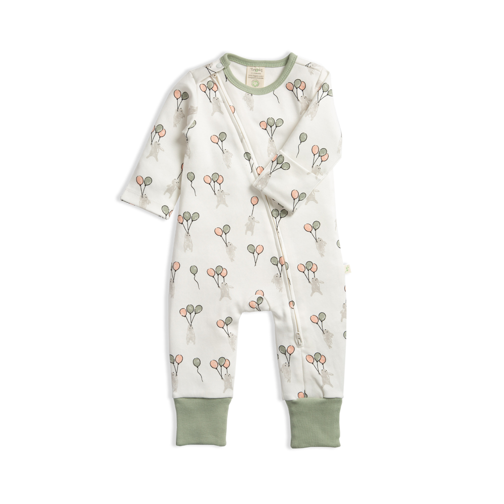 Tiny Twig Long Sleeve Zipsuit - Printed