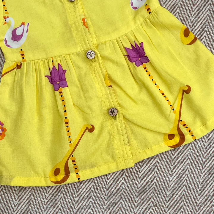 Bhaakur Organic Cotton Frock| Infants and Toddlers| Veena and Lotus