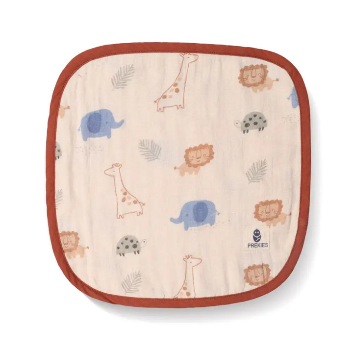 Prekies Washcloths Safari Trail Print - Multi (Set of 3)
