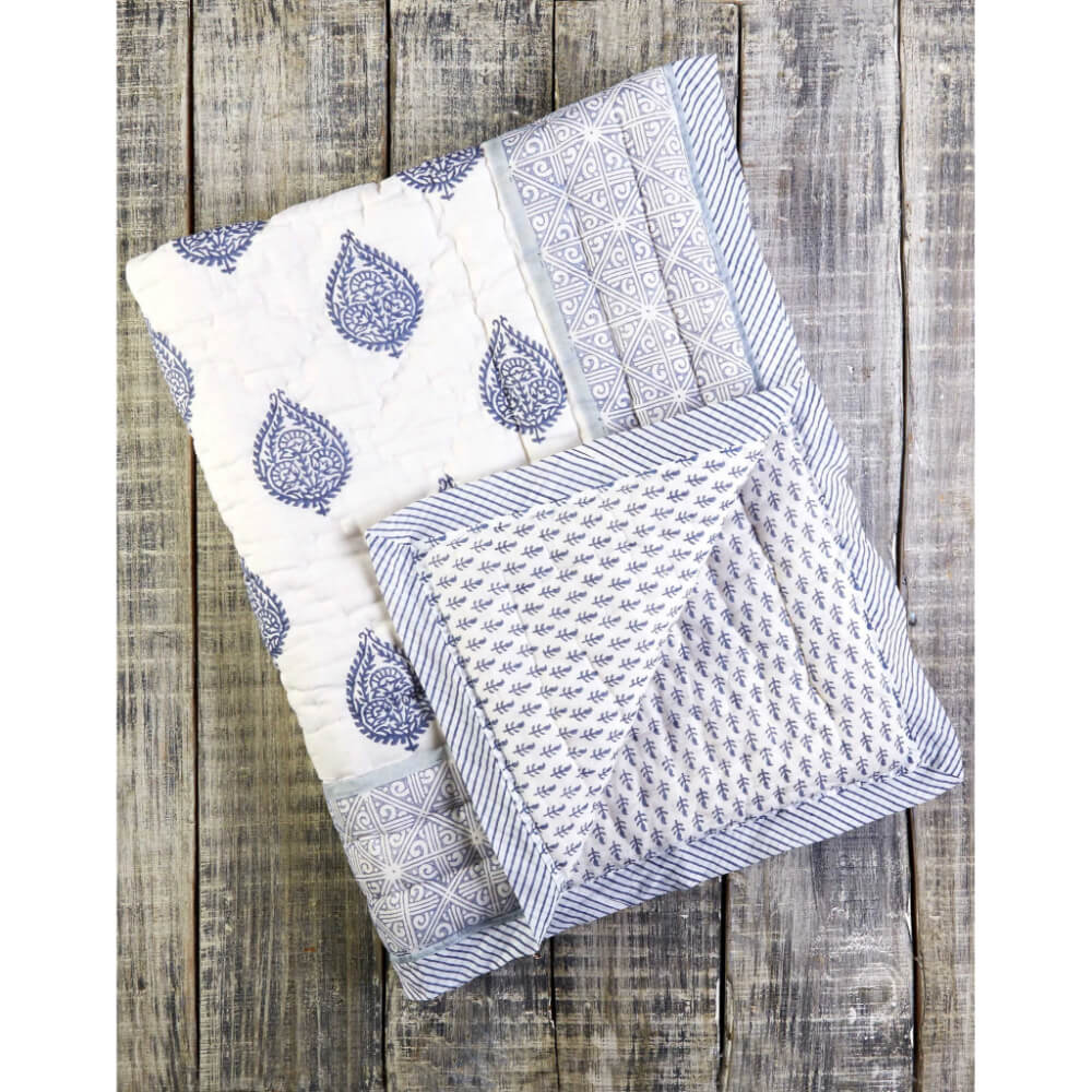 Block Printed Baby Quilt