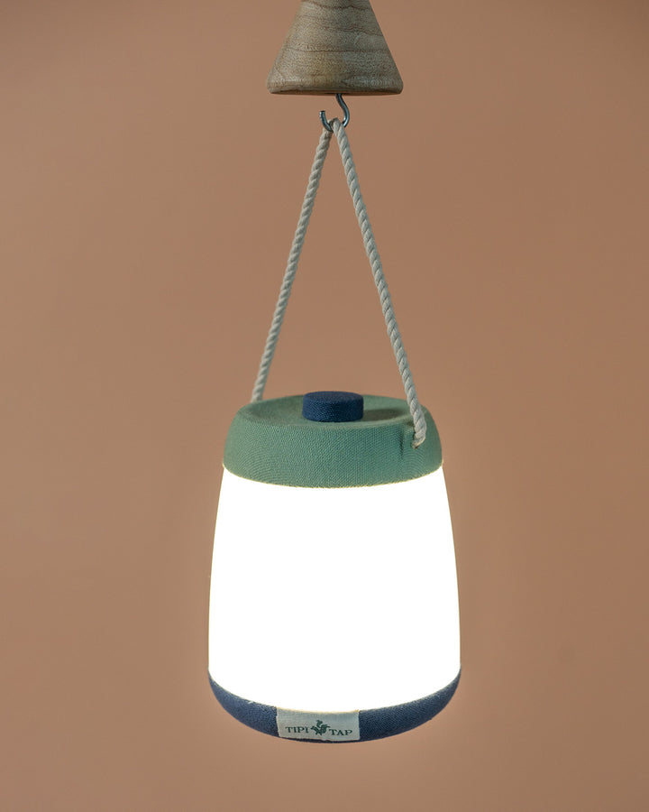 The Tipi Tap Firefly Lantern - Mint Green + Dark Blue