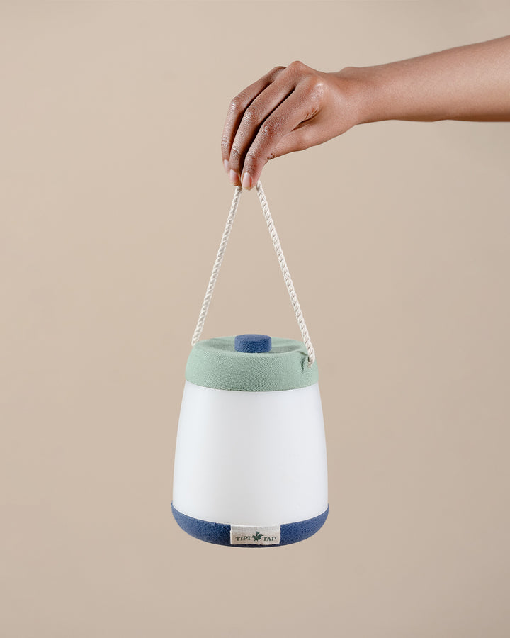 The Tipi Tap Firefly Lantern - Mint Green + Dark Blue