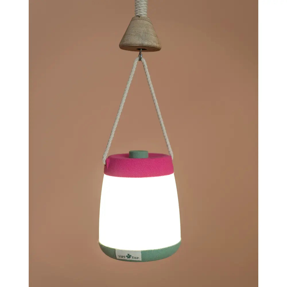 The Tipi Tap Firefly Lantern - Pink + Mint Green