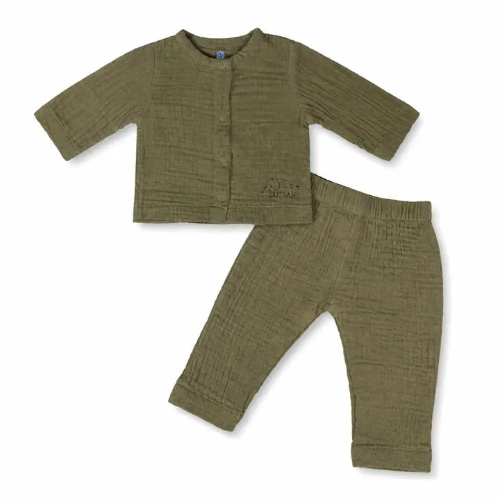 Prekies Muslin Clothing Set - Olive