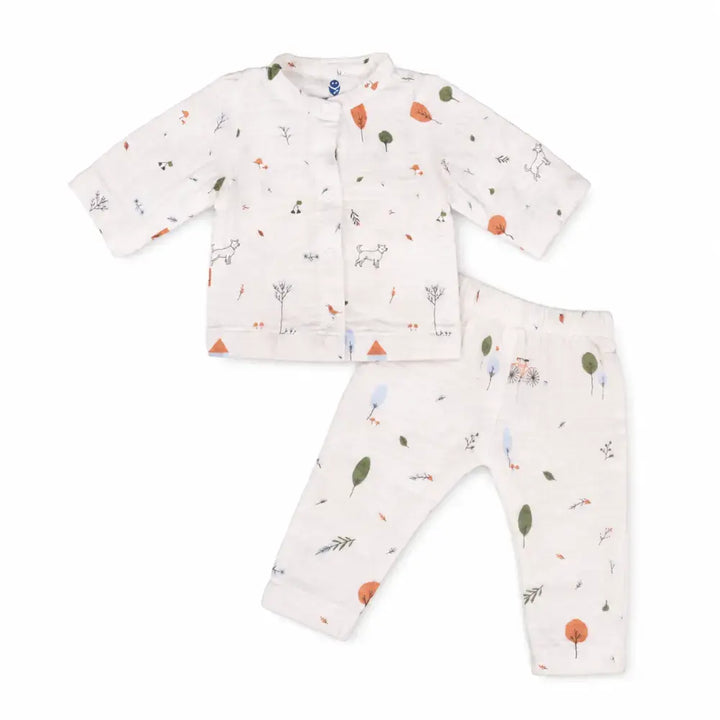 Prekies Muslin Clothing Set Little Explorer With Cycle Print - Multi
