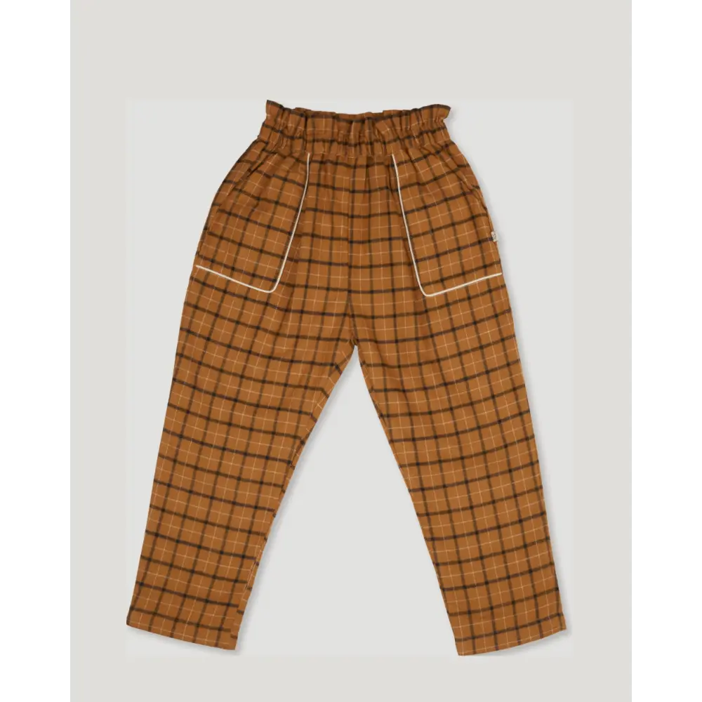Early Sunday Adrien Trouser - Almond Checks - 03Y