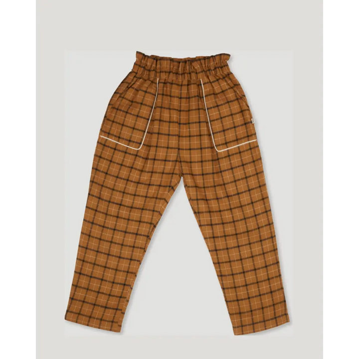 Early Sunday Adrien Trouser - Almond Checks - 03Y