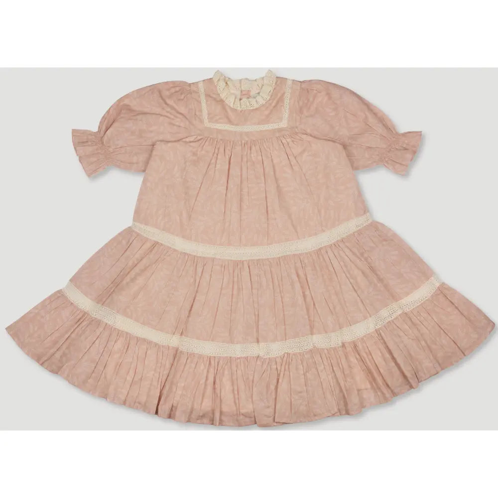 Early Sunday Lilly Dress - Feather print - 02Y
