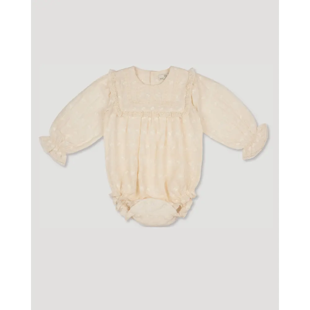 Early Sunday Dolly Baby Bubble Romper - Hazelnut Cream
