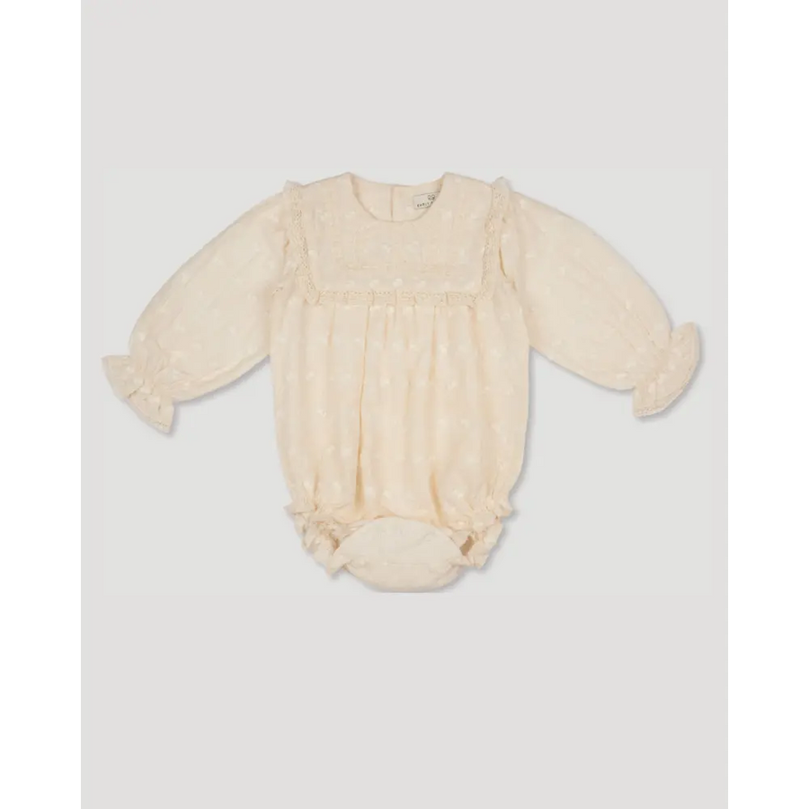 Early Sunday Dolly Baby Bubble Romper - Hazelnut Cream