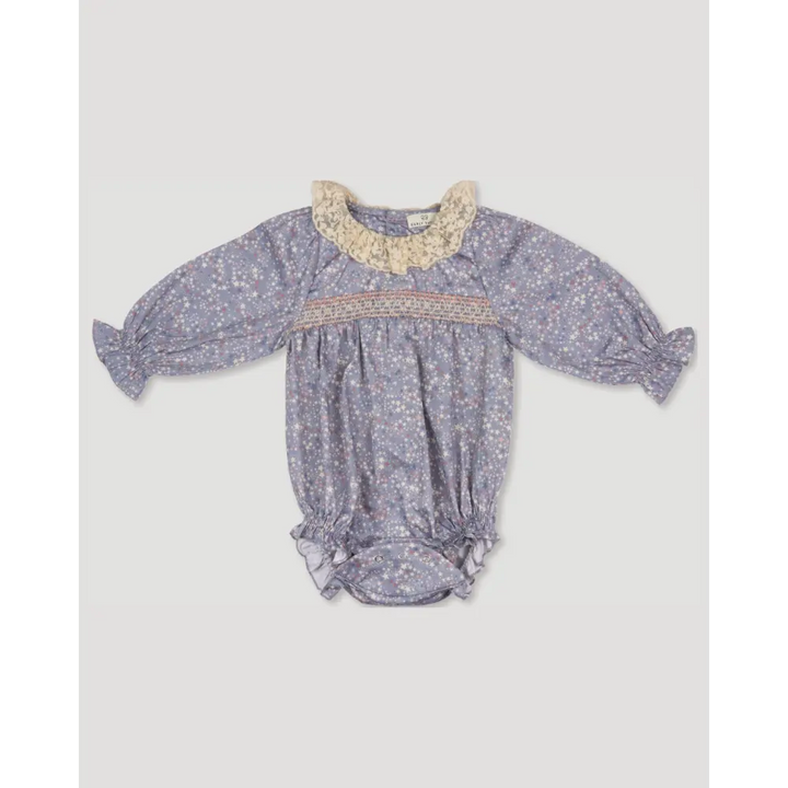 Early Sunday Ellie Baby Bubble Romper - Celestial print