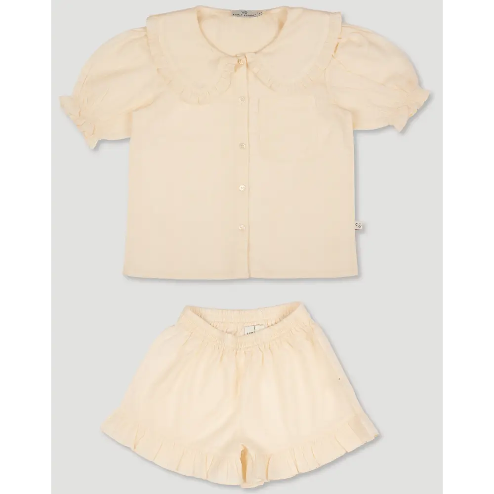 Early Sunday Peggy Pyiama Set - Hazelnut Cream - 04Y