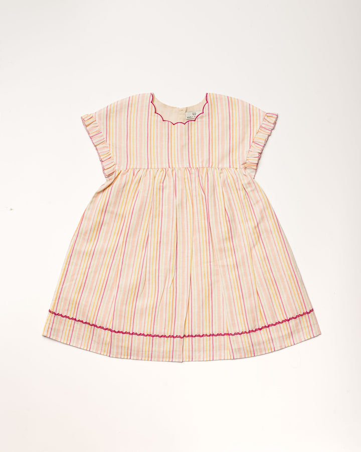 Early Sunday Lila Dress - Pink Strips Print