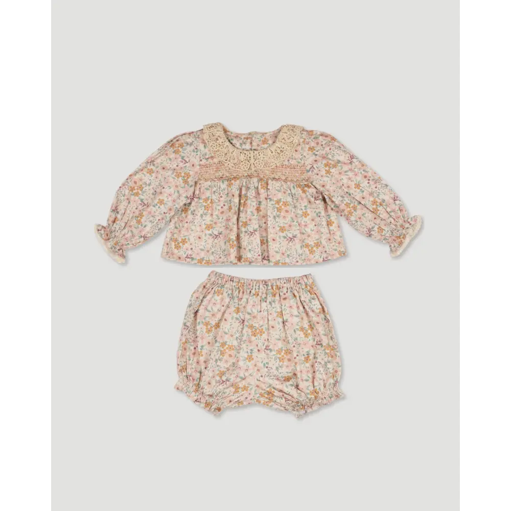 Early Sunday Essie &amp; Pippy Baby Set - Floral Print