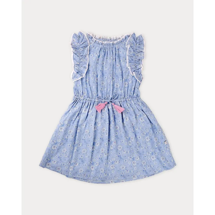 Early Sunday Florence Dress - Tonal Floral Blue Print