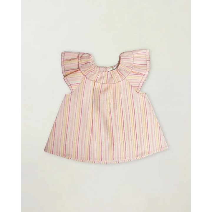 Early Sunday Lola Blouse - Pink Strips Print