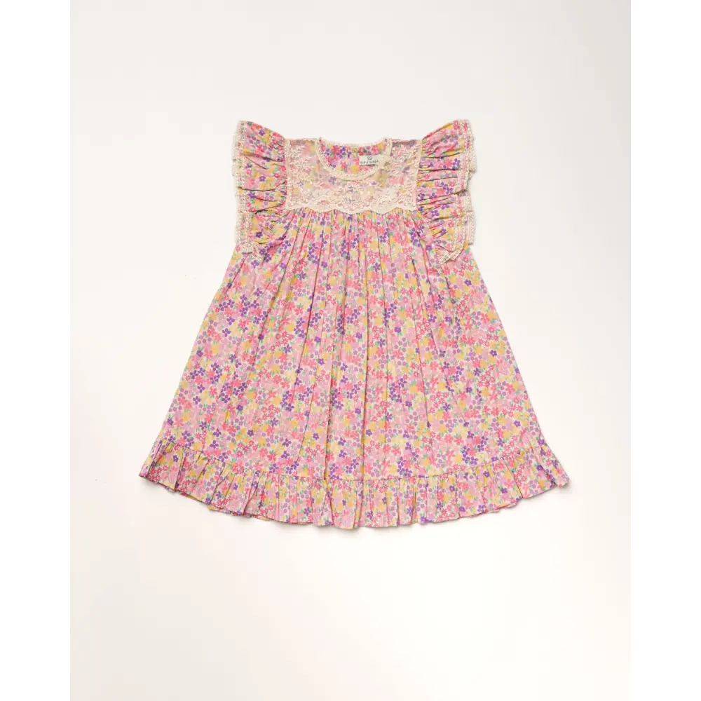 Early Sunday Sita Dress - Emma Floral Purple Print