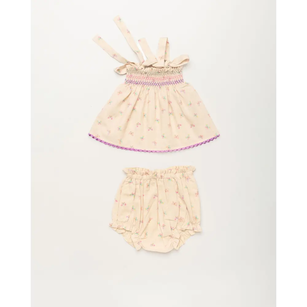 Early Sunday Didi Baby Smock Top &amp; Bloomer Set - Butterfly Print