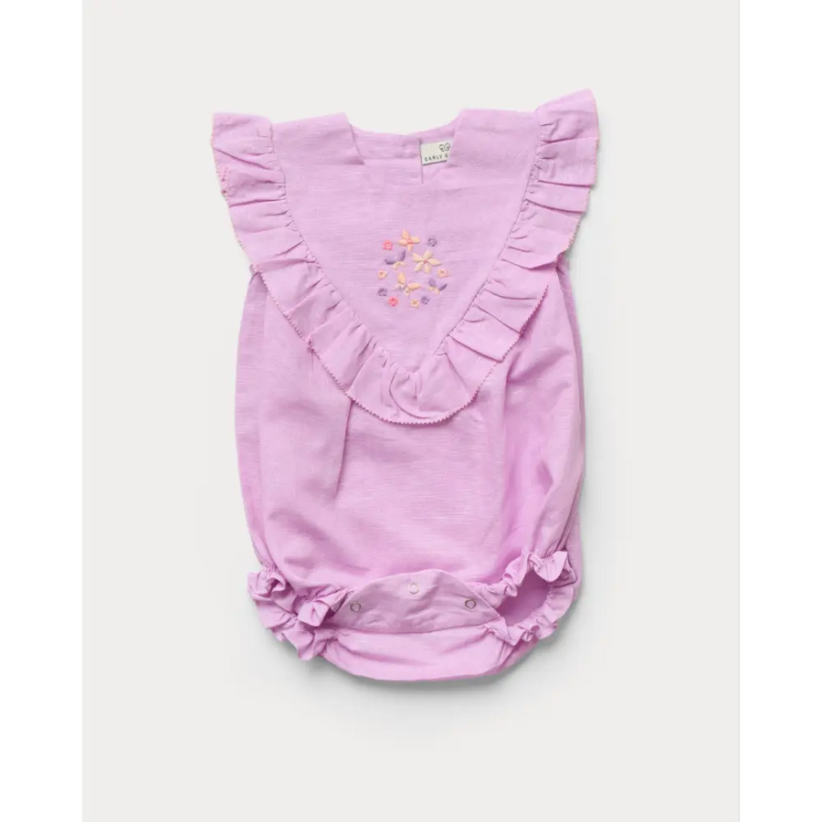 Early Sunday Lucy Baby Bubble Romper - Lilac