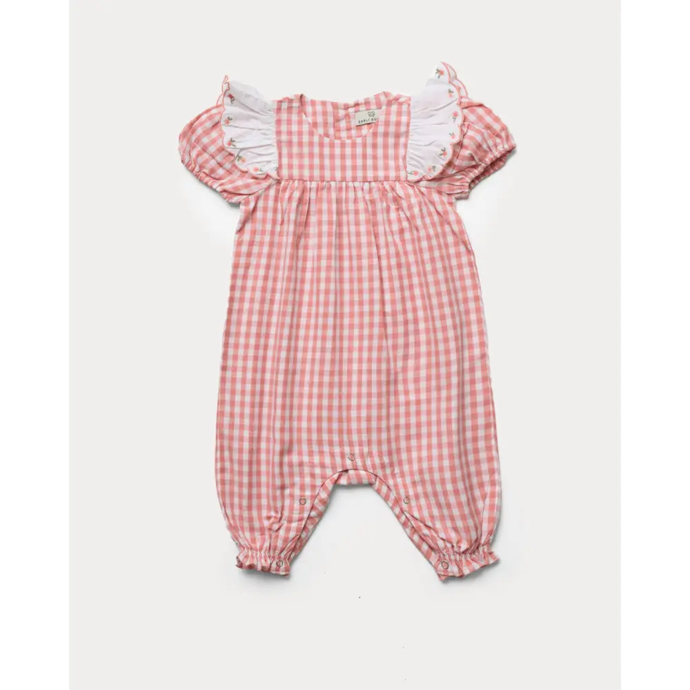 Early Sunday Mia Baby Romper - Peony