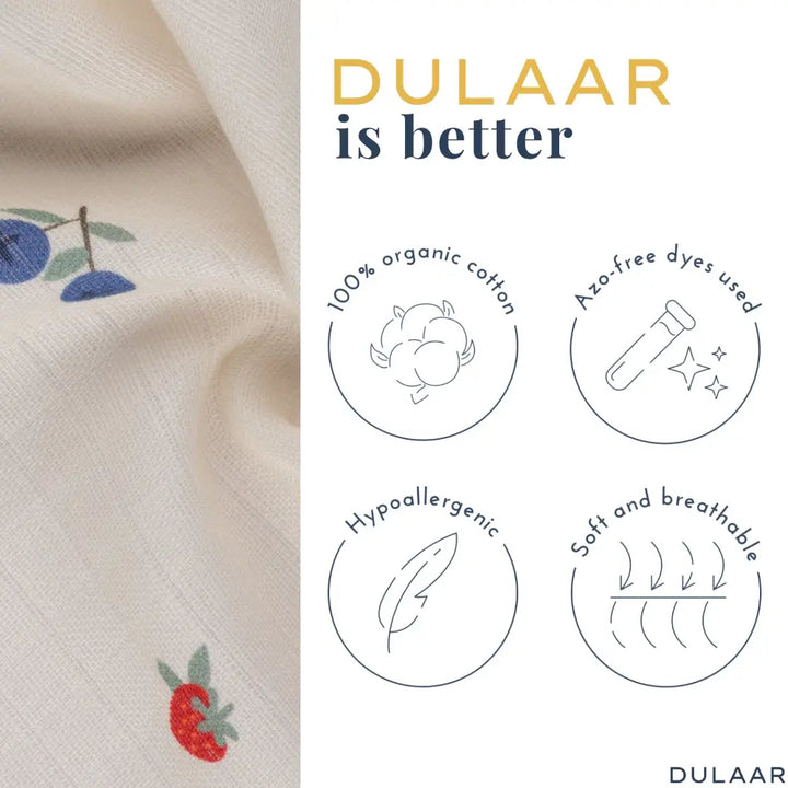 Dulaar Hospital Bag Essentials - Classic (The Happy Camper + Life is a Circus + Berry Picking + Sunny Mustard)