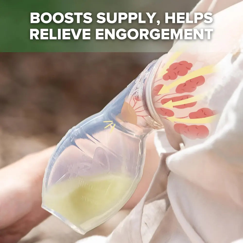 Haakaa Gen. 1 Silicone Breast Pump &amp; Cap Set – Gentle One-Piece Breast Pump – Blush